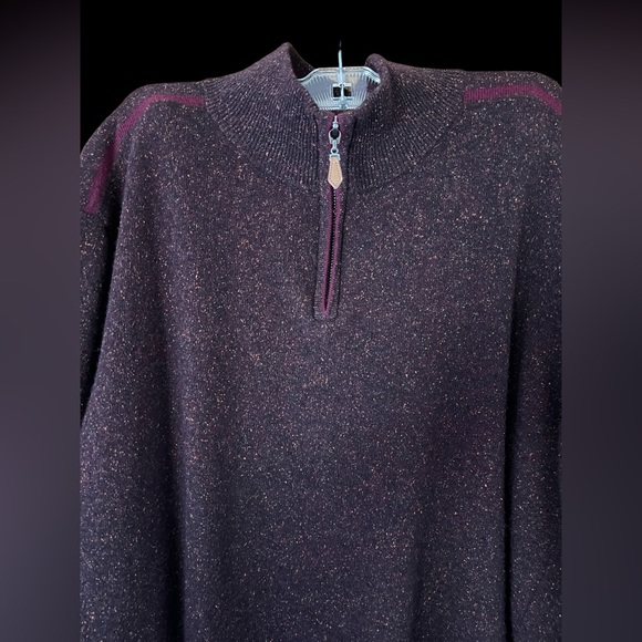 Bachrach Wool Silk Blend Quarter Zip Sweater NWOT, Size‎ Large - Picture 3 of 5